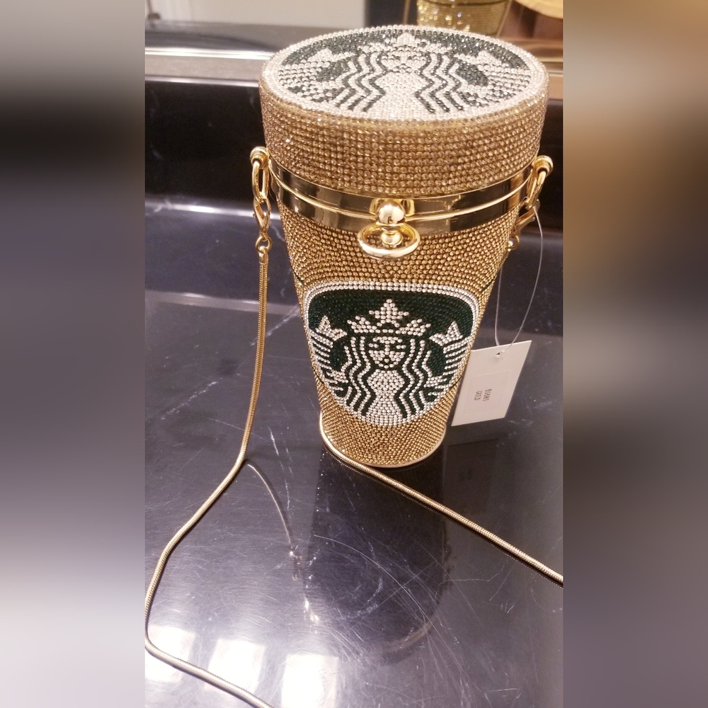 Gold and Green Embellished Bag